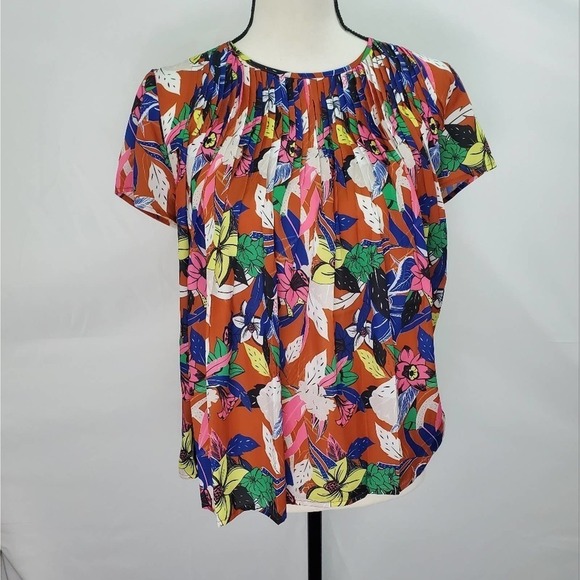 Anthropologie Tops - Women's Anthropologie Dolan Left Coast Collection Pleated Top Terra Cotta